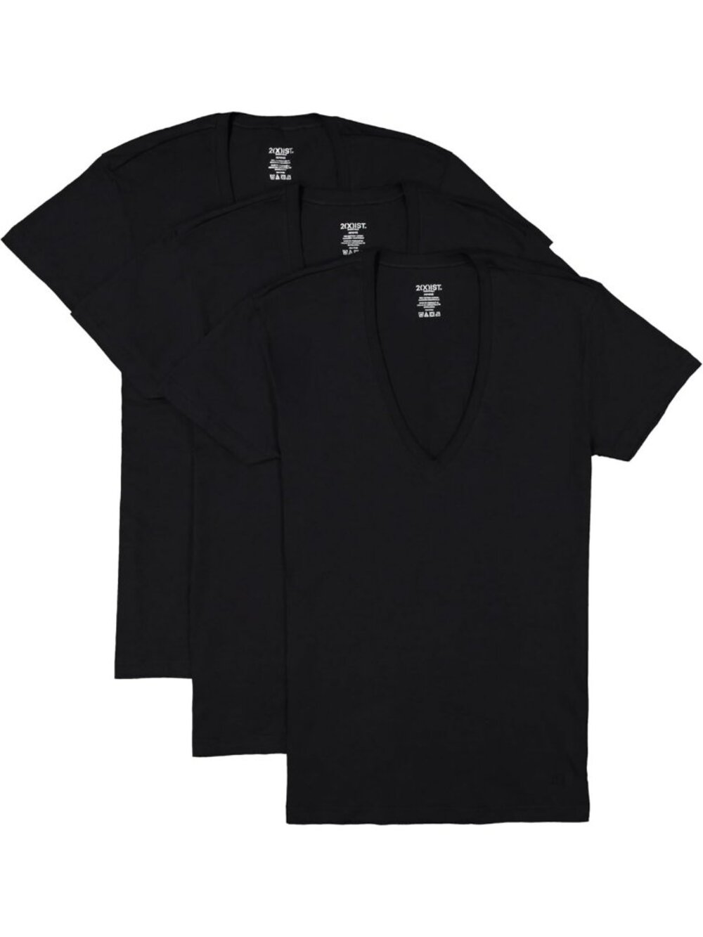 Essential Cotton Slim Fit Deep V-Neck T-Shirt 3-Pack for Men - Casual Style